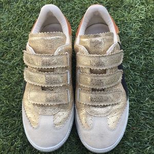 Isabel Marant gold shoes sz 38